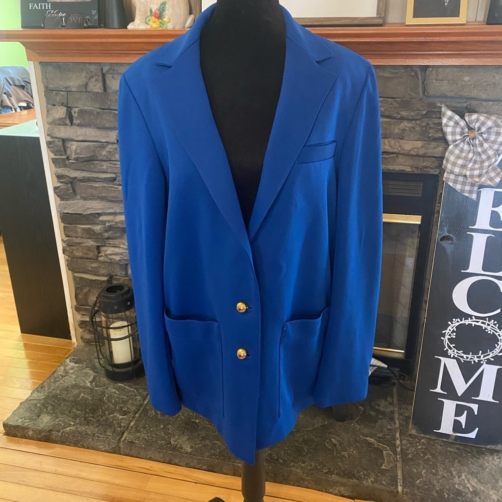 Givenchy VTG Sport Sapphire Blue Women's Blazer Plus Size